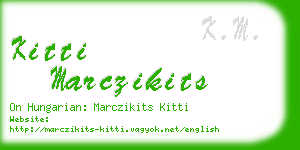 kitti marczikits business card